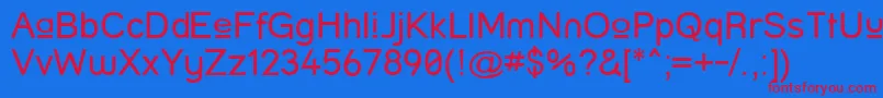 Strupr Font – Red Fonts on Blue Background