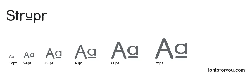 Strupr Font Sizes