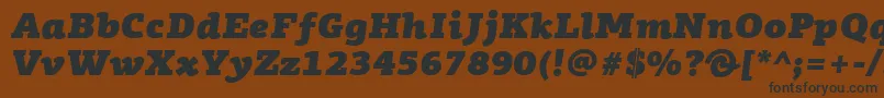 Saiba mais sobre a fonte PfagoraslabproUltrablackitalic Fonte PfagoraslabproUltrablackitalic – fontes pretas em um fundo marrom