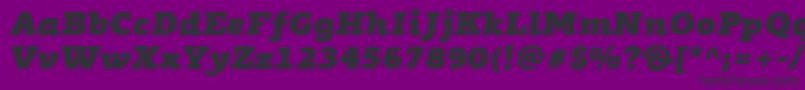 フォントPfagoraslabproUltrablackitalic – 紫の背景に黒い文字