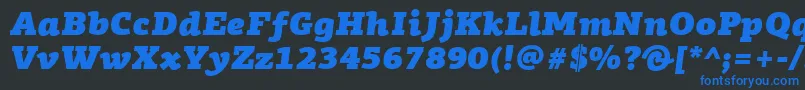 Weitere Informationen zur PfagoraslabproUltrablackitalic-Schriftart PfagoraslabproUltrablackitalic-Schriftart – Blaue Schriften auf schwarzem Hintergrund