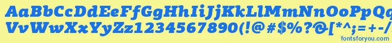 Lisätietoja PfagoraslabproUltrablackitalic-fontista PfagoraslabproUltrablackitalic-fontti – siniset fontit keltaisella taustalla
