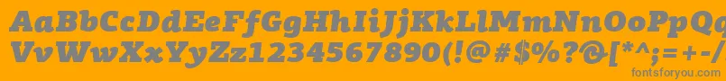 fuente PfagoraslabproUltrablackitalic – Fuentes Grises Sobre Fondo Naranja