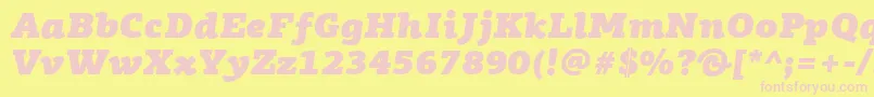 En savoir plus sur la police PfagoraslabproUltrablackitalic Police PfagoraslabproUltrablackitalic – polices roses sur fond jaune