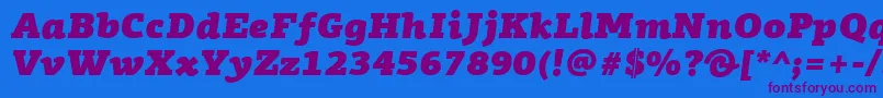 Lisätietoja PfagoraslabproUltrablackitalic-fontista PfagoraslabproUltrablackitalic-fontti – violetit fontit sinisellä taustalla