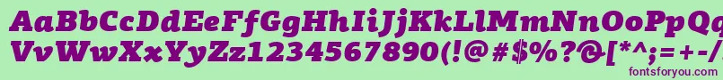 En savoir plus sur la police PfagoraslabproUltrablackitalic Police PfagoraslabproUltrablackitalic – polices violettes sur fond vert