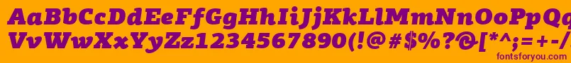 Подробнее о шрифте PfagoraslabproUltrablackitalic Шрифт PfagoraslabproUltrablackitalic – фиолетовые шрифты на оранжевом фоне