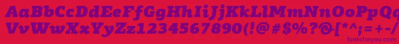 Police PfagoraslabproUltrablackitalic – polices violettes sur fond rouge