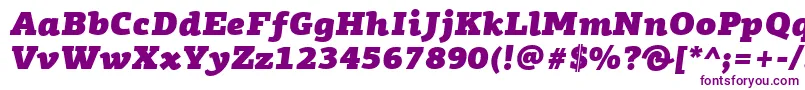 Czcionka PfagoraslabproUltrablackitalic – fioletowe czcionki
