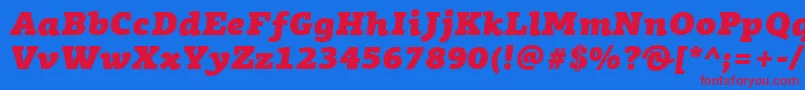 Lisätietoja PfagoraslabproUltrablackitalic-fontista PfagoraslabproUltrablackitalic-fontti – punaiset fontit sinisellä taustalla