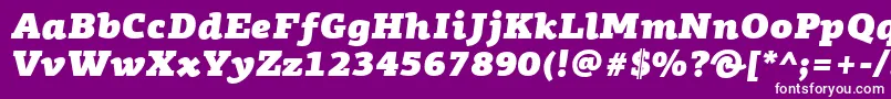 PfagoraslabproUltrablackitalic-fontti – valkoiset fontit violetilla taustalla
