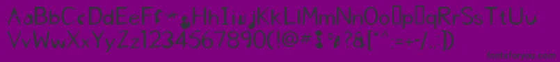 FkrNicelifeMedium Font – Black Fonts on Purple Background