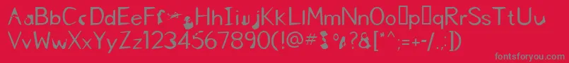 FkrNicelifeMedium Font – Gray Fonts on Red Background