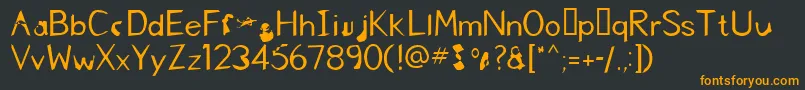 FkrNicelifeMedium Font – Orange Fonts on Black Background