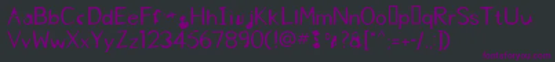 FkrNicelifeMedium Font – Purple Fonts on Black Background