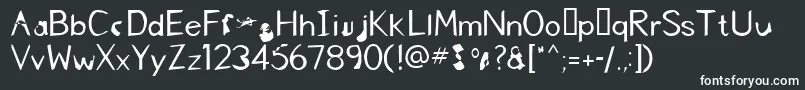 FkrNicelifeMedium Font – White Fonts on Black Background