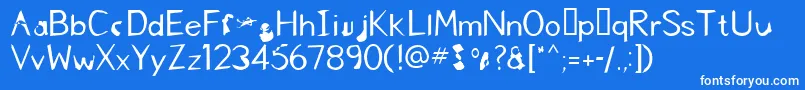 FkrNicelifeMedium Font – White Fonts on Blue Background