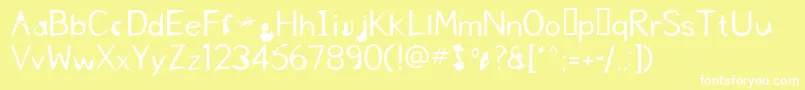 FkrNicelifeMedium Font – White Fonts on Yellow Background