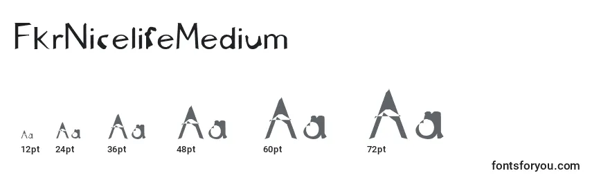 FkrNicelifeMedium Font Sizes