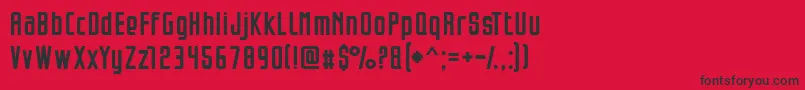 Opeln2001Szeroki Font – Black Fonts on Red Background