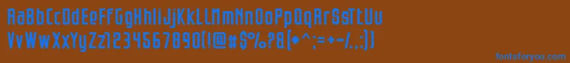 Opeln2001Szeroki Font – Blue Fonts on Brown Background