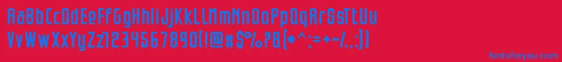 Opeln2001Szeroki Font – Blue Fonts on Red Background