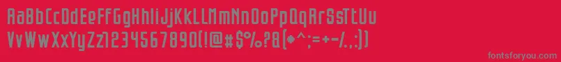 Opeln2001Szeroki Font – Gray Fonts on Red Background