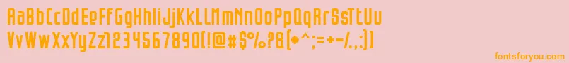 Opeln2001Szeroki Font – Orange Fonts on Pink Background