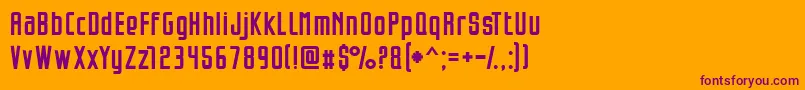 Opeln2001Szeroki Font – Purple Fonts on Orange Background