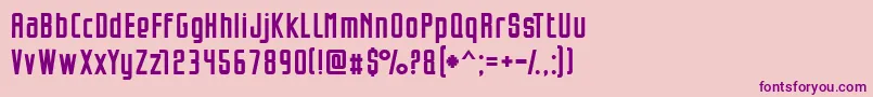 Opeln2001Szeroki Font – Purple Fonts on Pink Background