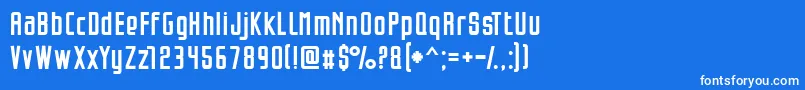 Opeln2001Szeroki Font – White Fonts on Blue Background