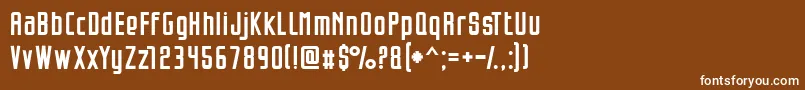 Opeln2001Szeroki Font – White Fonts on Brown Background