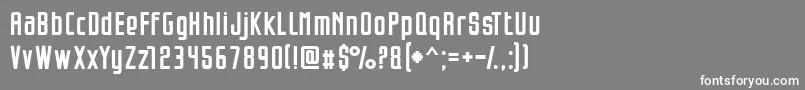 Opeln2001Szeroki Font – White Fonts on Gray Background