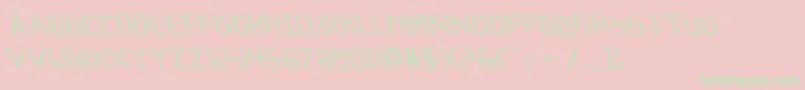 Brokencyborgleft Font – Green Fonts on Pink Background