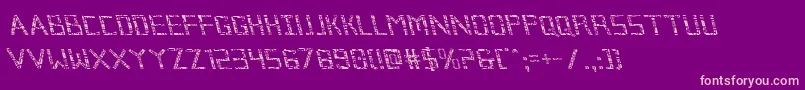 Brokencyborgleft Font – Pink Fonts on Purple Background