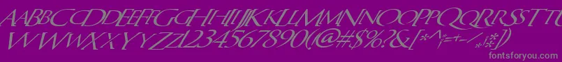 QuagentItalic Font – Gray Fonts on Purple Background