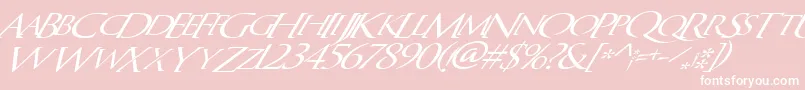 fuente QuagentItalic – Fuentes Blancas Sobre Fondo Rosa