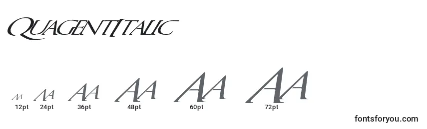 Größen der Schriftart QuagentItalic