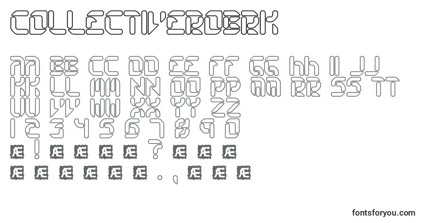 Fuente CollectiveRoBrk - alfabeto, números, caracteres especiales