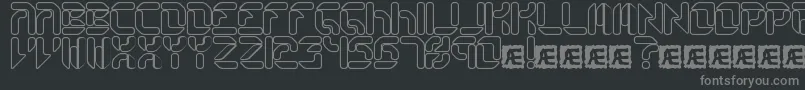 Шрифт CollectiveRoBrk – серые шрифты на чёрном фоне
