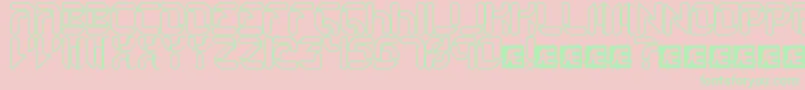 CollectiveRoBrk Font – Green Fonts on Pink Background