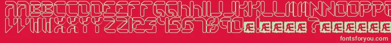 CollectiveRoBrk Font – Green Fonts on Red Background