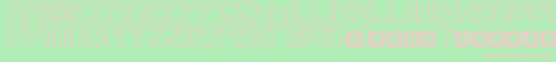 Шрифт CollectiveRoBrk – розовые шрифты на зелёном фоне