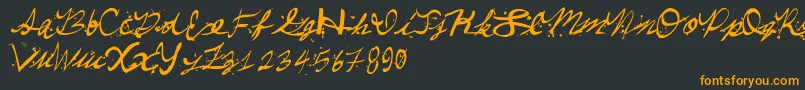 Comeparty Font – Orange Fonts on Black Background