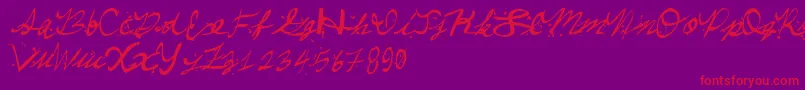 Comeparty Font – Red Fonts on Purple Background