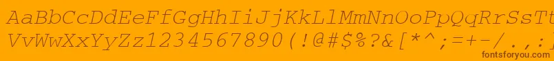 Шрифт CrtmO – коричневые шрифты на оранжевом фоне