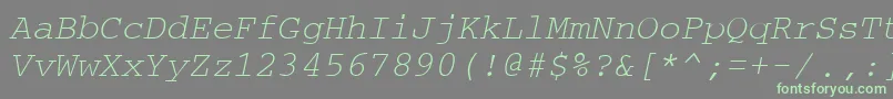 フォントCrtmO – 灰色の背景に緑のフォント