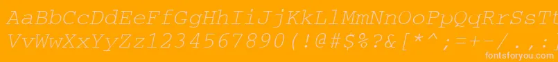 CrtmO Font – Pink Fonts on Orange Background