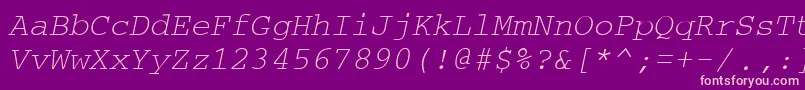 CrtmO Font – Pink Fonts on Purple Background