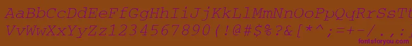 CrtmO Font – Purple Fonts on Brown Background